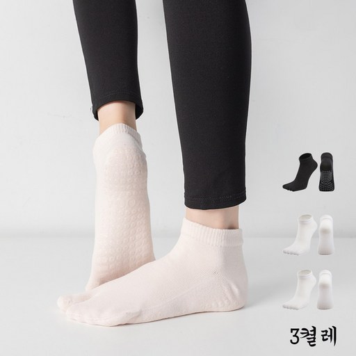TIPP 남녀공용 논슬립 토삭스 운동양말 3켤레