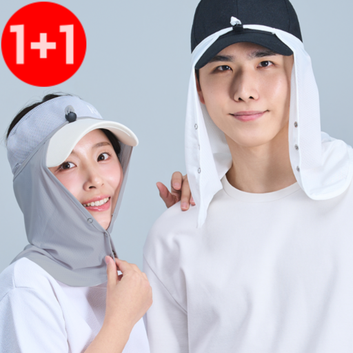 더블쿨 얼굴 햇빛가리개 자외선차단 쿨 스포츠 모자 골프 1+1
