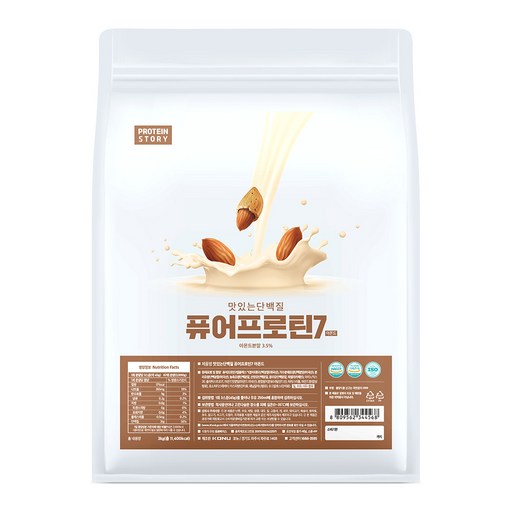 프로틴스토리 맛있는 단백질 퓨어프로틴7 3kg 아몬드