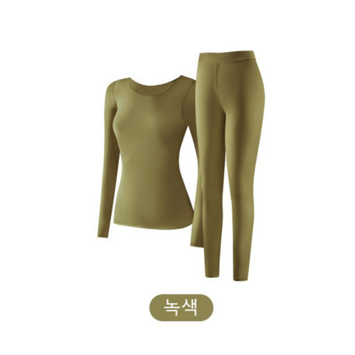 여성용 고탄력 초경량 초슬림 발열 여성 내복 상하의세트