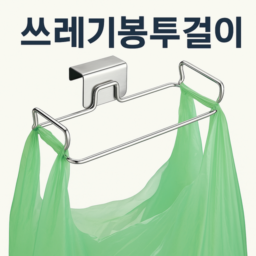 주방 쓰레기봉투 걸이 거치대 스테인레스 비닐걸이 홀더