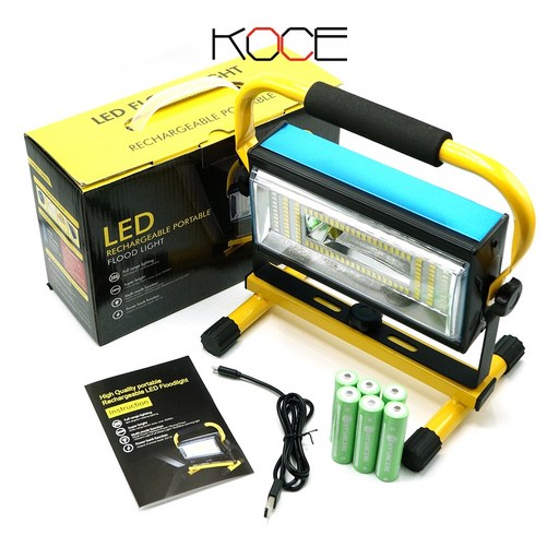 충전식 LED 100W 투광기 WJ001 (12 000mAh 배터리포함) 작업등 캠핑등 낚시등
