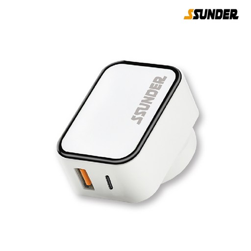 썬더 USB C타입 18W 퀄컴3.0 2포트 듀얼 고속 충전기