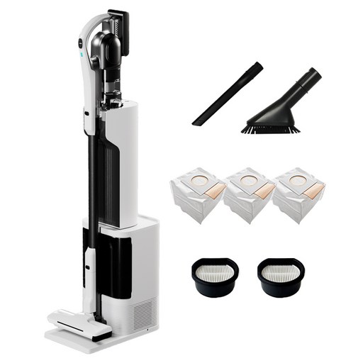 최신형 차이슨 AI 자동 충전 먼지 비움 올인원 스마트 타워 무선청소기, AI TOWER 청소기, 화이트