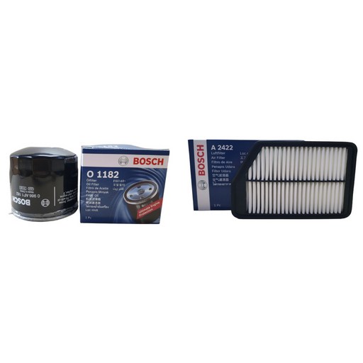 보쉬 엔진오일교환 필터 셋트 아반떼 MD 1.62.0 GDI 오일필터에어필터 O1182A2422, 단일상품, 1세트