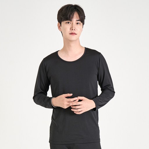 슈라네 국내생산 남성용 슬림핏 기모 긴팔 상의 S-M02