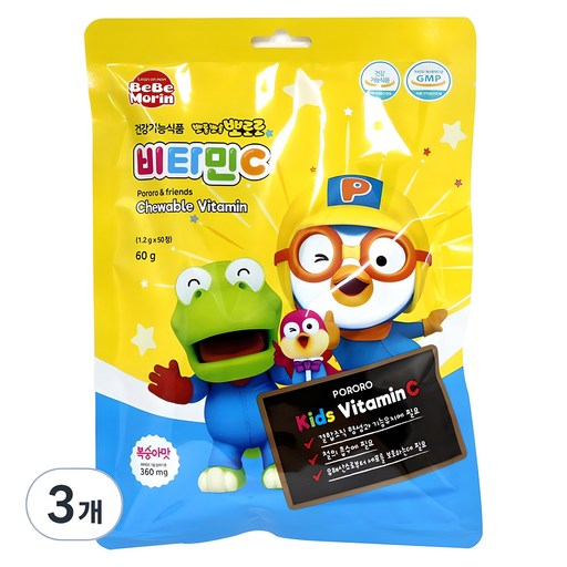 베베모린 뽀롱뽀롱 뽀로로 비타민C 복숭아