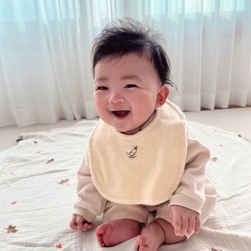미소네이처 젤라또 순면 테리빕 아기 턱받이