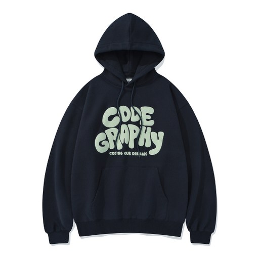 코드그라피 JELLY 로고 후드티네이비 334486