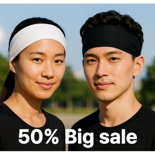 이코프리덤 무지 스포츠 다용도 헤어밴드