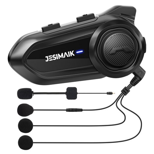 JESIMAIK R18 Lite 오토바이 헬멧 블루투스 헤드셋 헬멧용 이어폰 2인 통화 Bluetooth 5.2 FM 라디오 IP67 방수방진 소음제거 HIFI