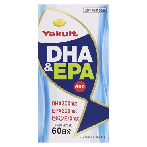 야쿨트 DHA 300mg 앤 EPA 200mg 500 캡슐