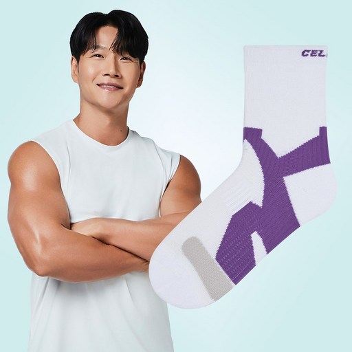 [셀버린 테이핑 양말 여자 중목] 발목보호대 크로스핏 마라톤 러닝양말 발목테이핑