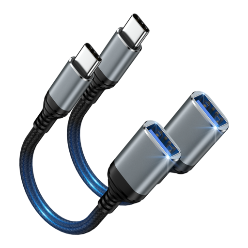 ANNIBER C타입 to A타입 USB 3.0 OTG 변환 젠더 케이블, 2개, 혼합색상, 21cm