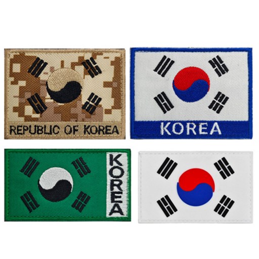 프루마 대한민국 태극기 벨크로 찍찍이 패치 와펜 4종 세트