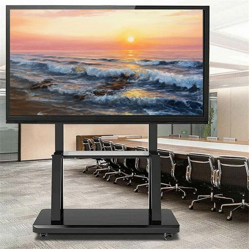 특대형 튼튼한 티비 거치대 이동식 TV 받침대 81.28cm~254cm 삼성 엘지 호환 블랙