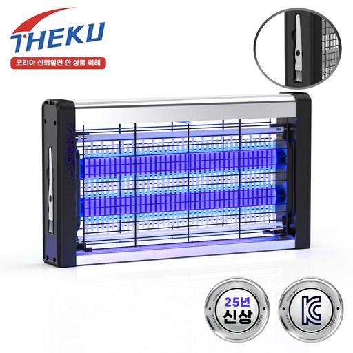 THEKU 전기 모기퇴치기 가정용 업소용 대형 전기 포충기 10W 간편 청소 LED 모기채 램프