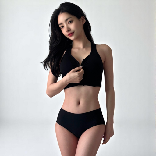 [앞지퍼 브라] 마린웨이브 래쉬가드 이너 브라 팬티 상하 세트