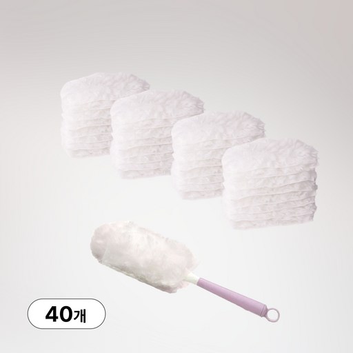 가득채움 360도 양면 먼지떨이 핸들 1개 + 리필 40매 세트