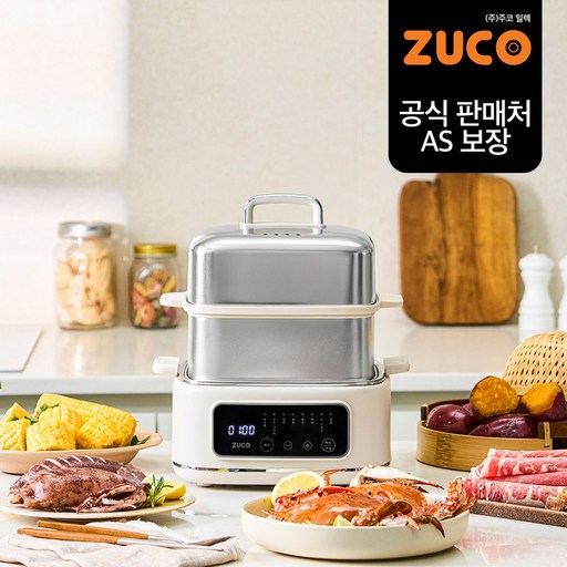 주코 대용량 2단 올스텐 스팀룩 멀티쿠커 찜기 전기형 계란찜기