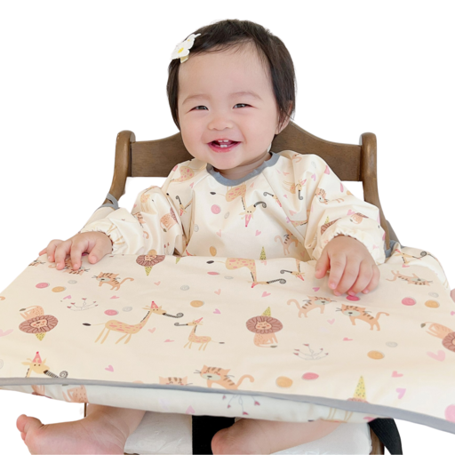 벨베이비 식탁일체형 방수 턱받이 긴팔 완전커버 라지