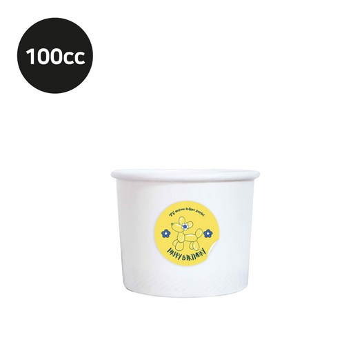 [바우피엔씨] 100cc 무인쇄 아이스크림종이컵 젤라또컵 무지 다용도컵 1000개입 1박스