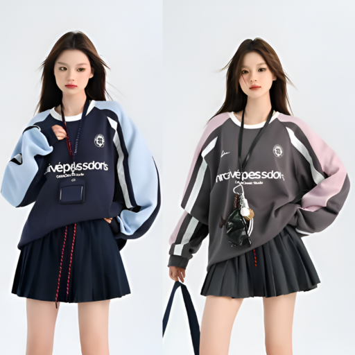 어썸유닛 여성 루즈핏 레터링 맨투맨