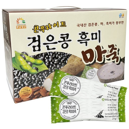 오양식품 콘푸라이트 검은콩 흑미 마죽 스틱형 90포 대용량 선물세트 선식