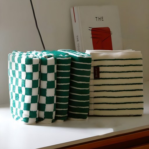 디어리얼 숲숲 수건 200g 체크 2p + 딥라인 2p + 라인