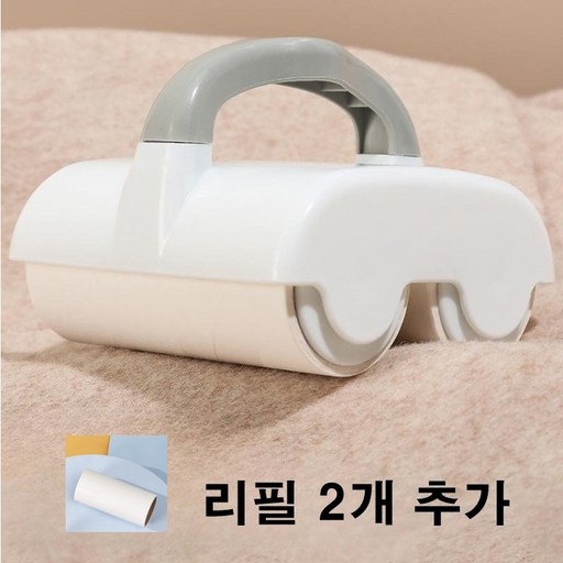 나야리빙 더블 휠 헤어 먼지제거 돌돌이 테이프 클리너 본품+리필2개