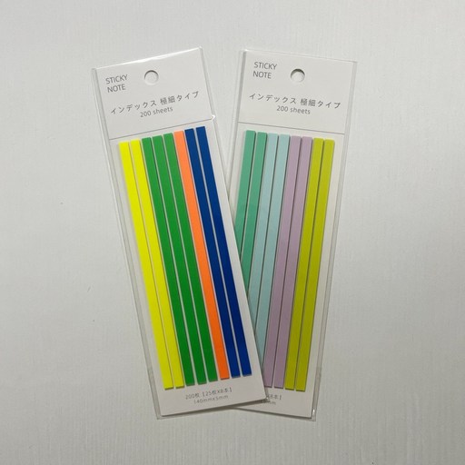 킹젯 롱 인덱스 하이라이터 스티키 노트 2P
