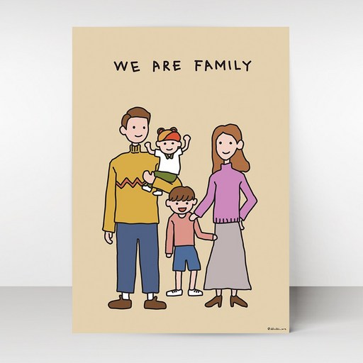뚜뚜아트 감성 가족 포스터 We are family3