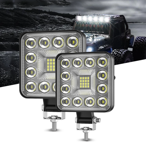 로푸 LED 28 램프 미니 사각형 작업등 써치라이트 DC 9-30V 84W