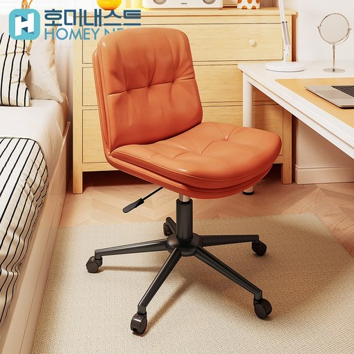 HOMEY NEST 가죽 회전 컴퓨터의자 바퀴 1인 화장대 사무용의자 HN-B31P
