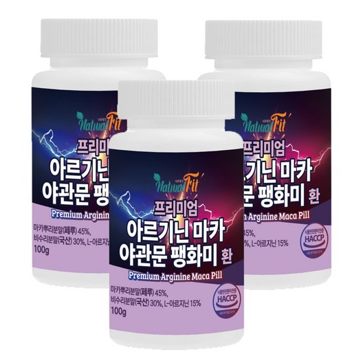네추럴핏 프리미엄 아르기닌 마카 야관문 팽화미 환 100g 1개