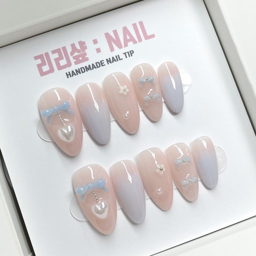 리리샾 네티리본 수제네일팁