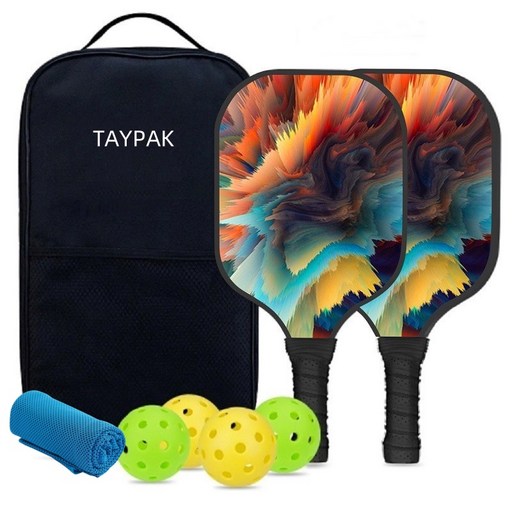 TAYPAK 피클볼 라켓 패들 세트 패들2개+공4개+가방1개 사은품 쿨 타올 증정