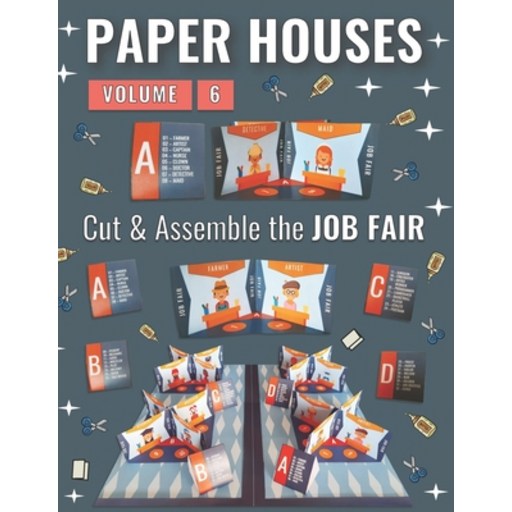 (영문도서) Paper Houses - Volume 6: Cut & Assemble the Job Fair Paperback