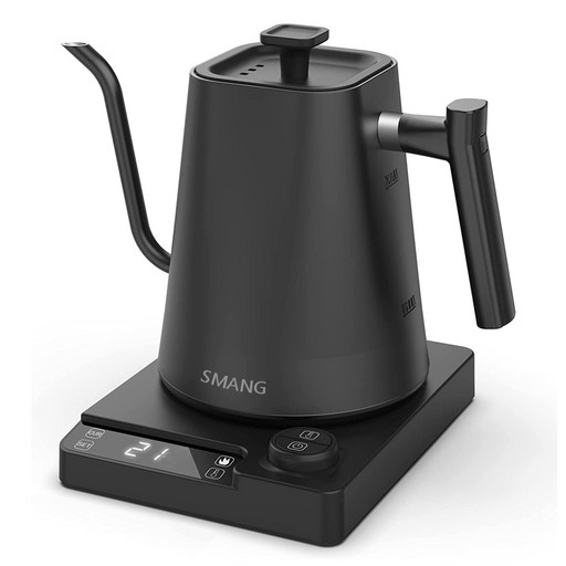 SMANG 전기주전자 전기포트 핸드드립 커피포트 온도조절 저소음 1L 1200W
