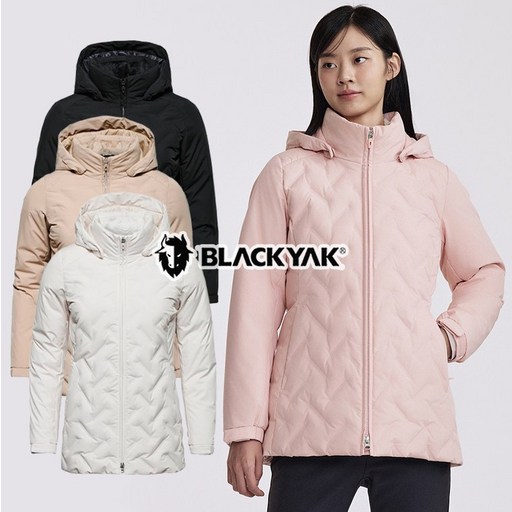 블랙야크 역시즌 중기장 빅사이즈패딩 덕다운 오리털점퍼 경량 여성 제로스팟 후디 다운자켓