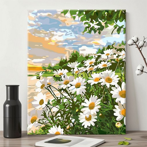 HORMOO 페인팅 DIY명화그리기 DIY캔버스형 diy 그림그리기 40 x 50cm (액자+색칠하기도구)