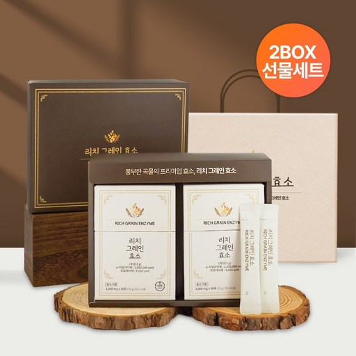 리치 그레인 효소 곡물 효소 맛있는 누룽지맛 60포 선물세트