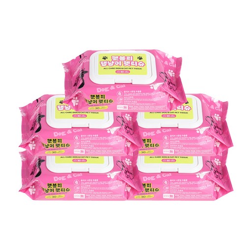 펫블리 무자극 댕냥이 펫티슈 휴대용 30매 동물의약외품