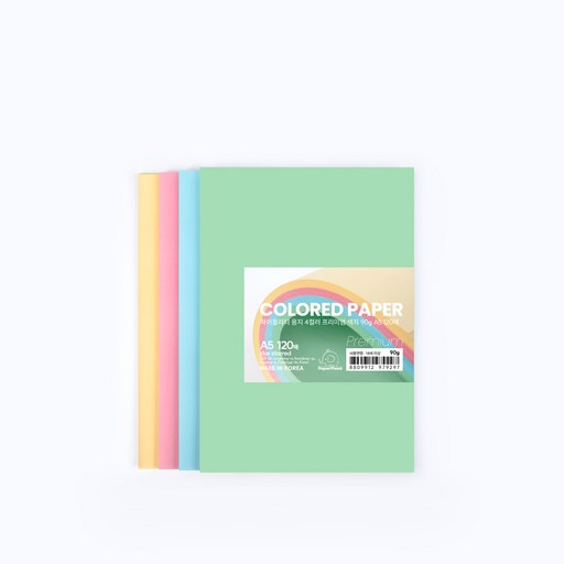 PaperPhant 하이퀄리티 용지 4컬러 프리미엄 색지(Premium 4 Colored Paper)