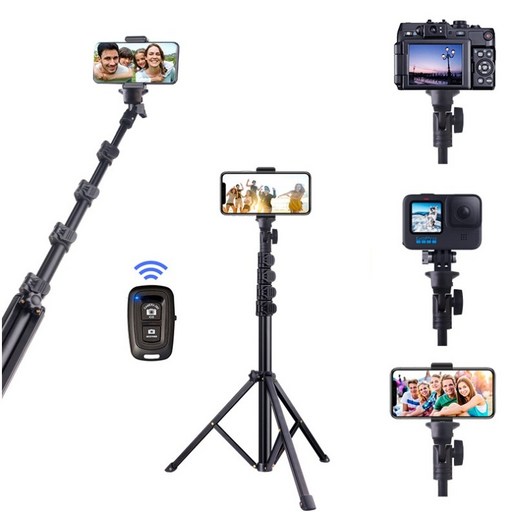 DIGIPIC 1.6m 최고봉 카메라 스마트폰 개인방송 무선 블루투스 리모컨 셀카봉 삼각대 올인원