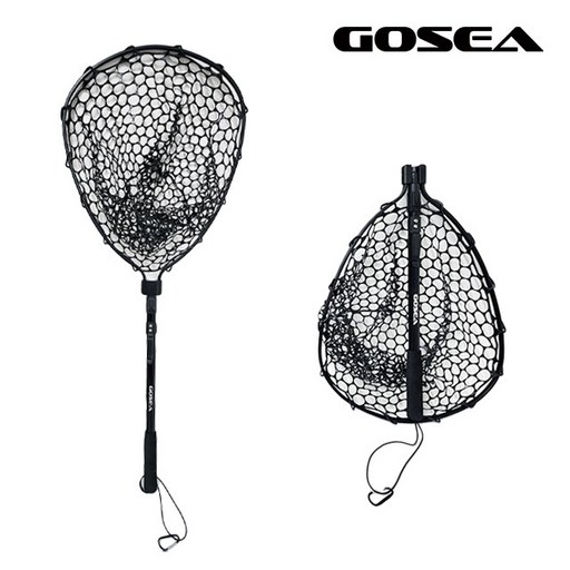 GOSEA 원터치 접이식 실리콘 뜰채 95 가벼운 휴대용 바다 루어 민물 낚시 랜딩넷