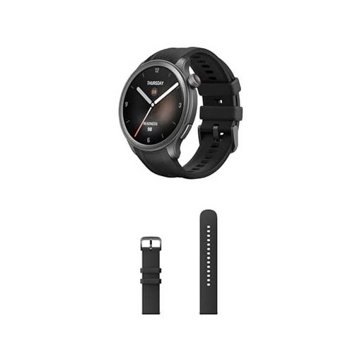 스마트워치 연동 피트니스 트래커 멀티 Amazfit 밸런스 스마트 워치 번들블랙 22mm 소프트 실리콘 스트랩블랙