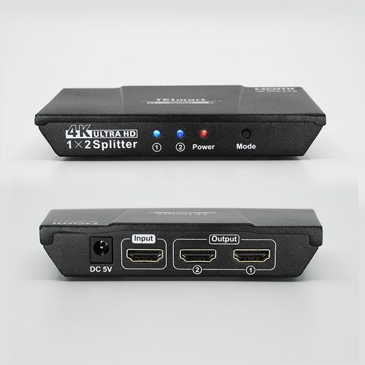 티이스마트 1:2 HDMI 2.0 분배기 2포트