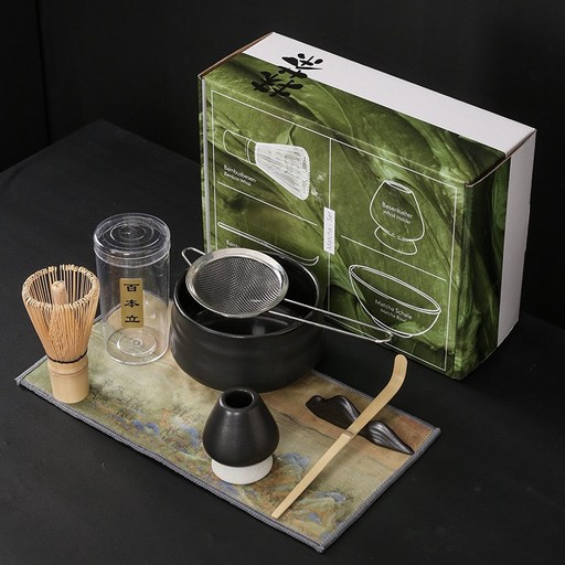 AOHAO 말차 도구 7PCS 세트 말차잔 차선 다선립 차시 필터 다건