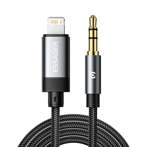 Essager 라이트닝 8핀 to 3.5mm AUX 오디오 변환 케이블 일반형